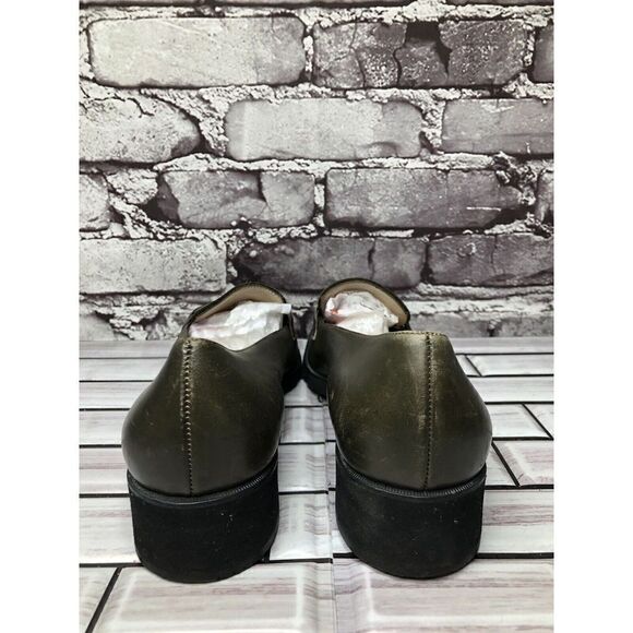 Salvatore Ferragamo Boutique Green Suede Leather Logo Pump Shoes Women Sz 8.5 2A - Picture 7 of 16